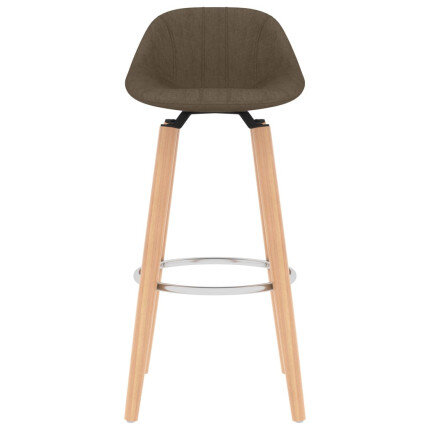 Tabourets de bar en lot de 2 en tissu Brun