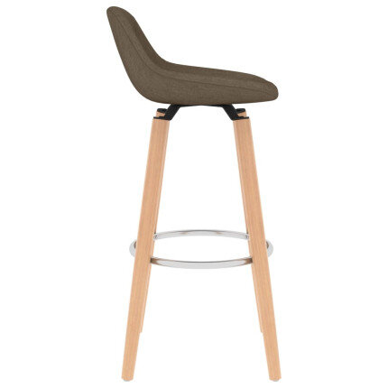 Tabourets de bar en lot de 2 en tissu Brun