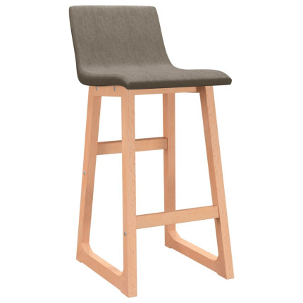 Tabourets de bar en lot de 2 en tissu Taupe  