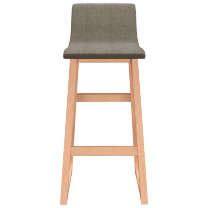 Tabourets de bar en lot de 2 en tissu Taupe