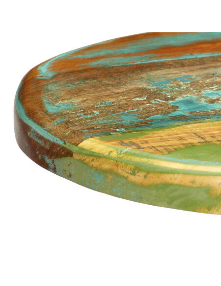 Tabourets de bar industriel en lot de 2 en bois de récupération et fonte Multicolore  {attributes} Tabourets de bar industriel en lot de 2 en bois de récupération et fonte Multicolore  {attributes}