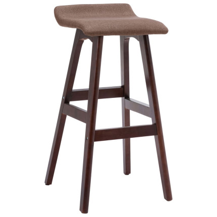 Chaise de bar en lot de 2 en tissu Taupe  