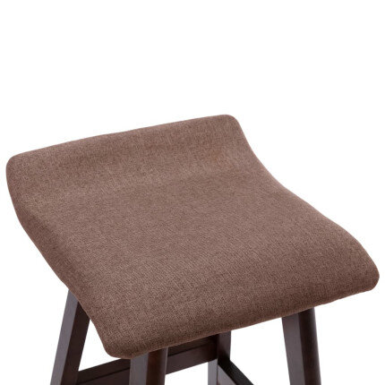 Chaise de bar en lot de 2 en tissu Taupe  