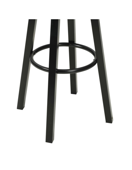 Chaise de bar Rétro / Vintage en lot de 2 en similicuir Noir  {attributes}