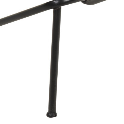 Tabourets de bar industriel en lot de 2 en cuir véritable Noir  {attributes}