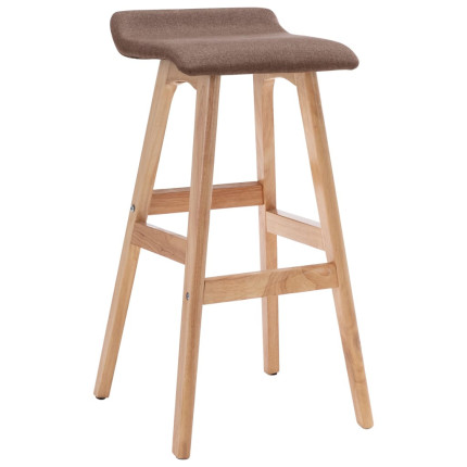 Tabourets de bar en lot de 2 en tissu Taupe  