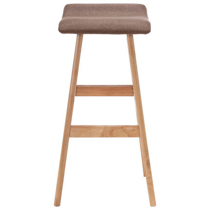 Tabourets de bar en lot de 2 en tissu Taupe