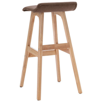 Tabourets de bar en lot de 2 en tissu Taupe