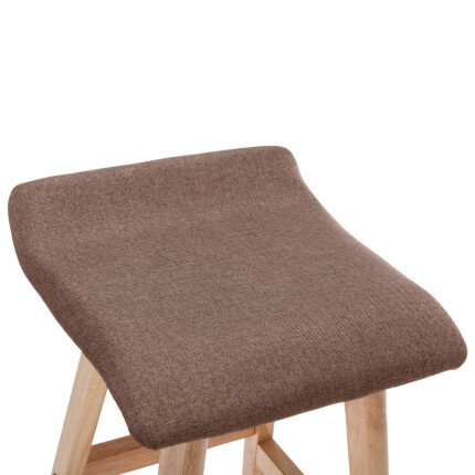 Tabourets de bar en lot de 2 en tissu Taupe