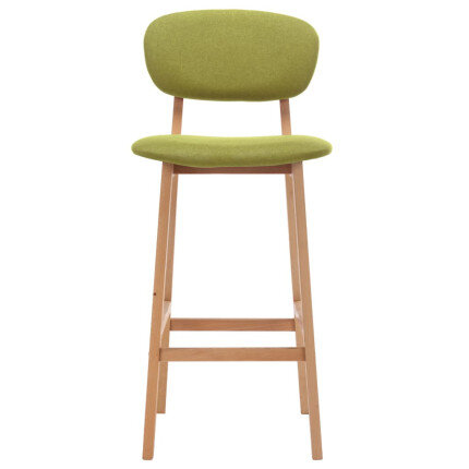 Tabourets de bar en lot de 2 en tissu Vert