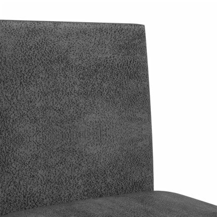 Chaise de bar campagne / chic en lot de 2 en bois massif d'hévéa et tissu Gris  {attributes}