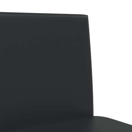 Chaise de bar campagne / chic en lot de 2 en bois massif d'hévéa et similicuir Noir  {attributes}