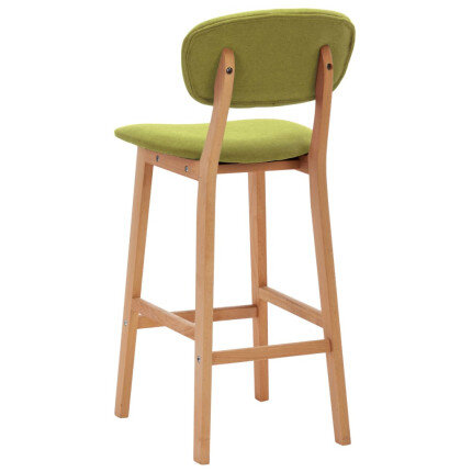 Tabourets de bar en lot de 2 en tissu Vert