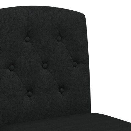 Chaise de bar campagne / chic en lot de 2 en bois massif d'hévéa et tissu Noir  {attributes}