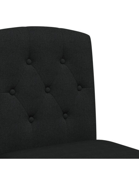 Chaise de bar campagne / chic en lot de 2 en bois massif d'hévéa et tissu Noir  {attributes} Chaise de bar campagne / chic en lot de 2 en bois massif d'hévéa et tissu Noir  {attributes}