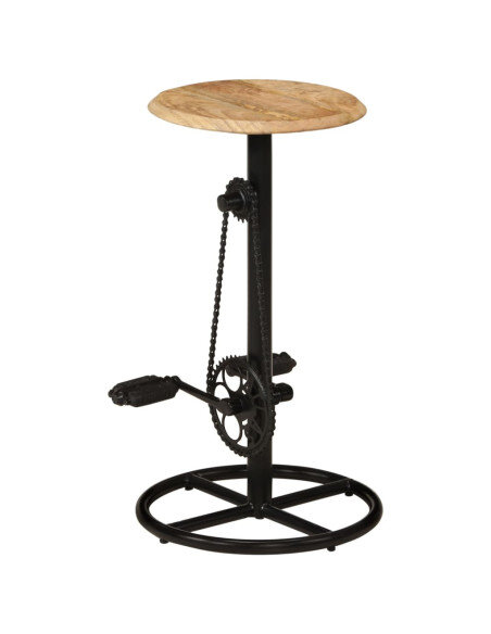 Chaise de bar industrielle en lot de 2 en bois de manguier Brun 38 x 38 x 76 cm {attributes} Chaise de bar industrielle en lot de 2 en bois de manguier Brun 38 x 38 x 76 cm {attributes}