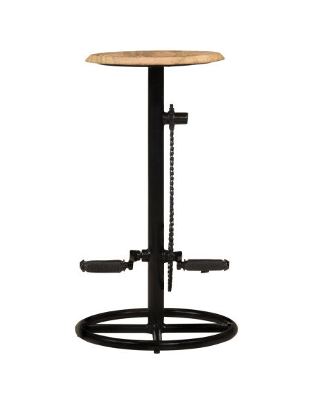 Chaise de bar industrielle en lot de 2 en bois de manguier Brun 38 x 38 x 76 cm {attributes} Chaise de bar industrielle en lot de 2 en bois de manguier Brun 38 x 38 x 76 cm {attributes}