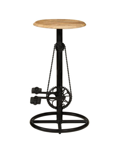 Chaise de bar industrielle en lot de 2 en bois de manguier Brun 38 x 38 x 76 cm {attributes} Chaise de bar industrielle en lot de 2 en bois de manguier Brun 38 x 38 x 76 cm {attributes}