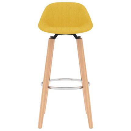 Tabourets de bar en lot de 2 en tissu Jaune