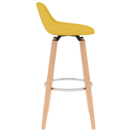 Tabourets de bar en lot de 2 en tissu Jaune