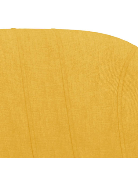 Tabourets de bar en lot de 2 en tissu Jaune  