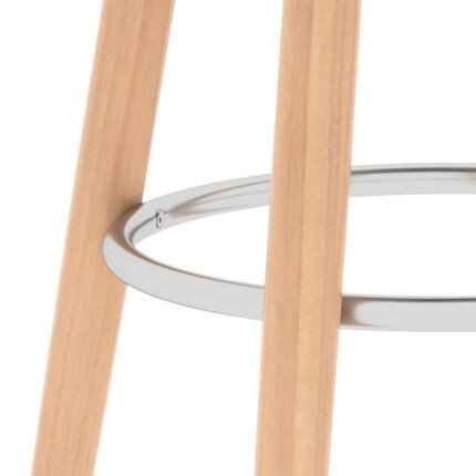 Tabourets de bar en lot de 2 en tissu Jaune