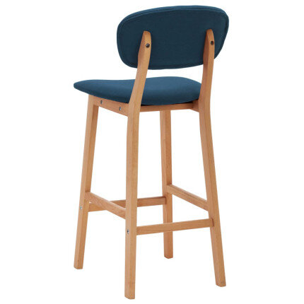 Tabourets de bar en lot de 2 en tissu Bleu