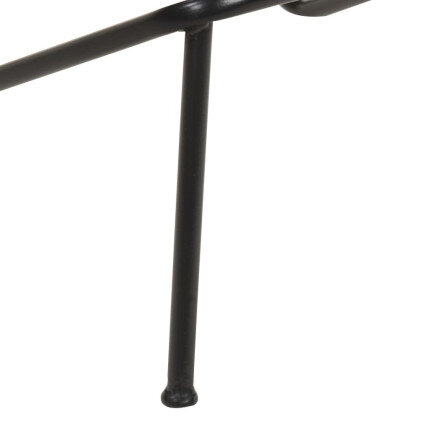 Tabourets de bar industriel en lot de 4 en cuir véritable Noir  {attributes}