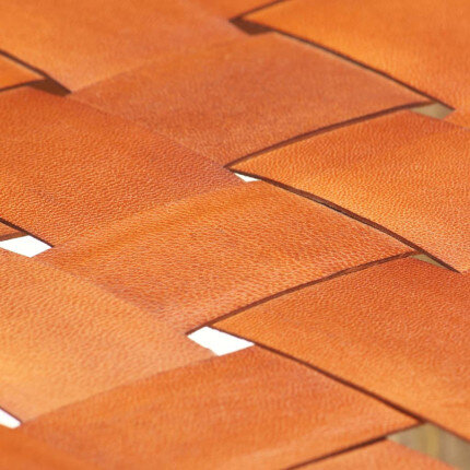 Tabourets de bar Bohème / Nature en lot de 2 en cuir véritable & Bois Brun 75 cm {attributes}