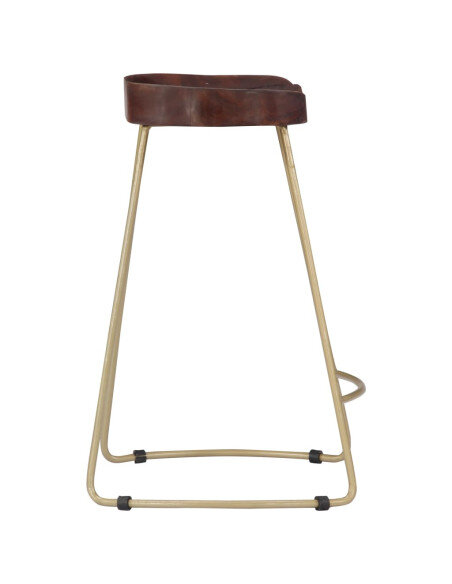 Tabourets de bar Industriel / Rétro - Vintage en lot de 2 en bois de manguier massif Brun 45 x 40 x 62 cm {attributes} Tabourets de bar Industriel / Rétro - Vintage en lot de 2 en bois de manguier massif Brun 45 x 40 x 62 cm {attributes}