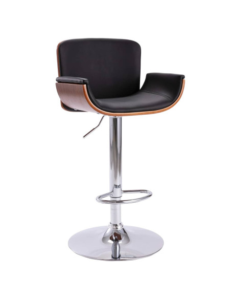 Tabouret de bar Rétro / Vintage en similicuir Noir  {attributes}