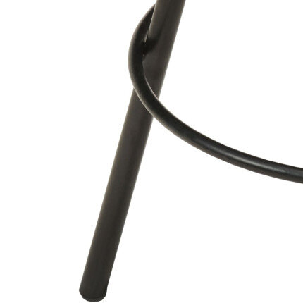 Tabourets de bar industriel en lot de 2 en bois de manguier brut Brun  {attributes}