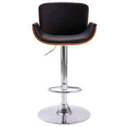 Tabouret de bar Rétro / Vintage en similicuir Noir  {attributes} 2