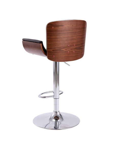 Tabouret de bar Rétro / Vintage en similicuir Noir  {attributes}