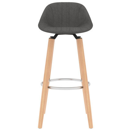 Tabourets de bar en lot de 2 en tissu Gris