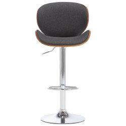 Tabouret de bar Rétro / Vintage en tissu Gris  {attributes} 2