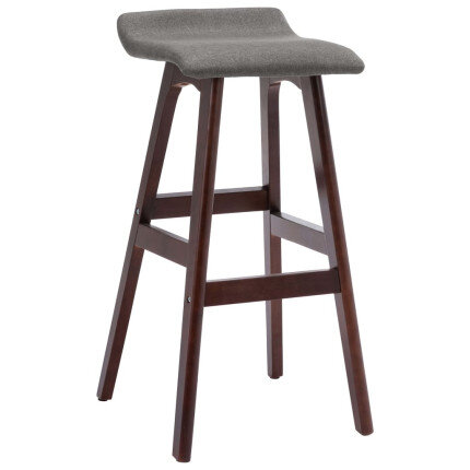 Tabourets de bar en lot de 2 en tissu Gris  