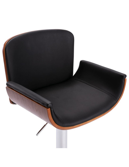 Tabouret de bar Rétro / Vintage en similicuir Noir  {attributes}