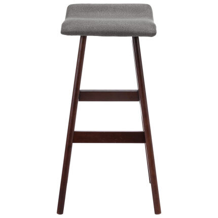 Tabourets de bar en lot de 2 en tissu Gris  