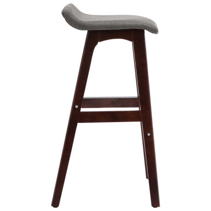 Tabourets de bar en lot de 2 en tissu Gris  