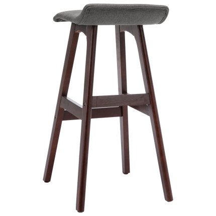 Tabourets de bar en lot de 2 en tissu Gris  