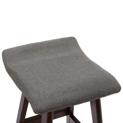 Tabourets de bar en lot de 2 en tissu Gris  