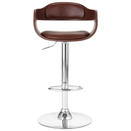 Tabouret de bar Rétro / Vintage en similicuir Brun  {attributes}