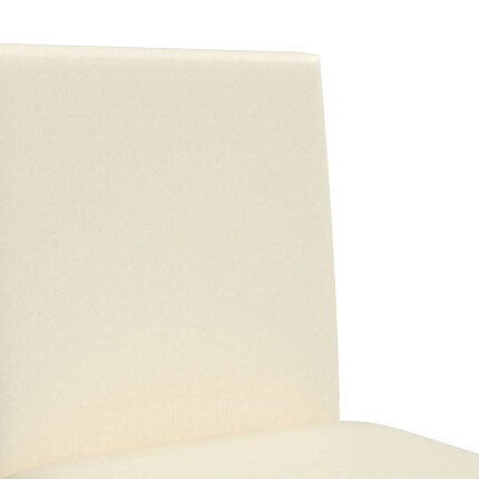 Chaise de bar campagne / chic en lot de 2 en bois massif d'hévéa et similicuir Crème  {attributes}