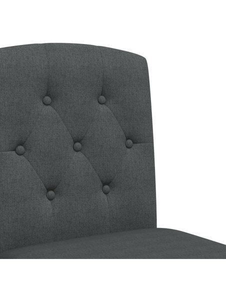 Chaise de bar campagne / chic en lot de 2 en bois massif d'hévéa et tissu Gris  {attributes}