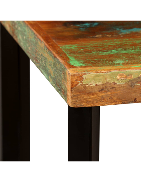Table de bar style Industriel en bois massif de récupération  60 x 60 x 107 cm {attributes}