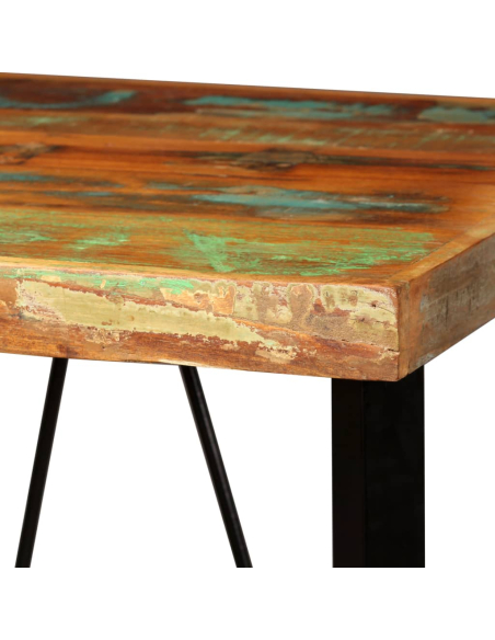 Table de bar style Industriel en bois massif de récupération  60 x 60 x 107 cm {attributes}