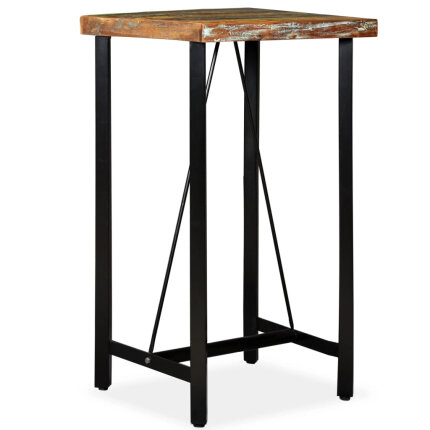 Table de bar style Industriel en bois massif de récupération  60 x 60 x 107 cm {attributes}