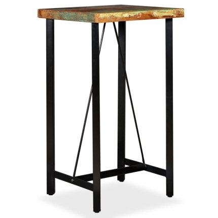 Table de bar style Industriel en bois massif de récupération  60 x 60 x 107 cm {attributes}