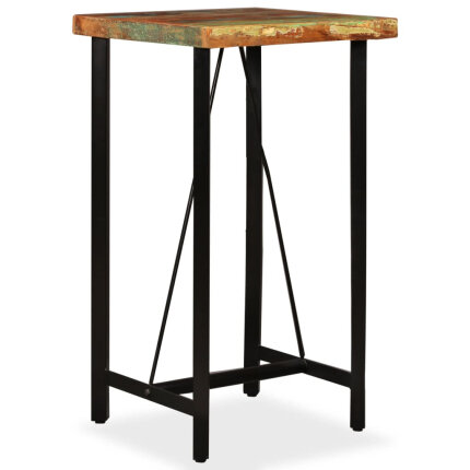 Table de bar style Industriel en bois massif de récupération  60 x 60 x 107 cm {attributes}